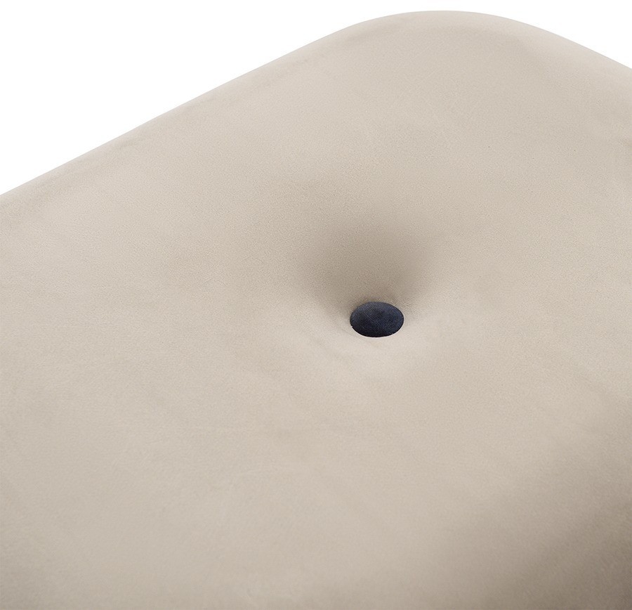 Пуф pea, велюр, бежевый/темно-синий (76130)