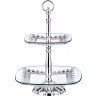 Конфетница 2-х ярусная 30*30/21*21 см. высота=42 см. Lefard (258-254)