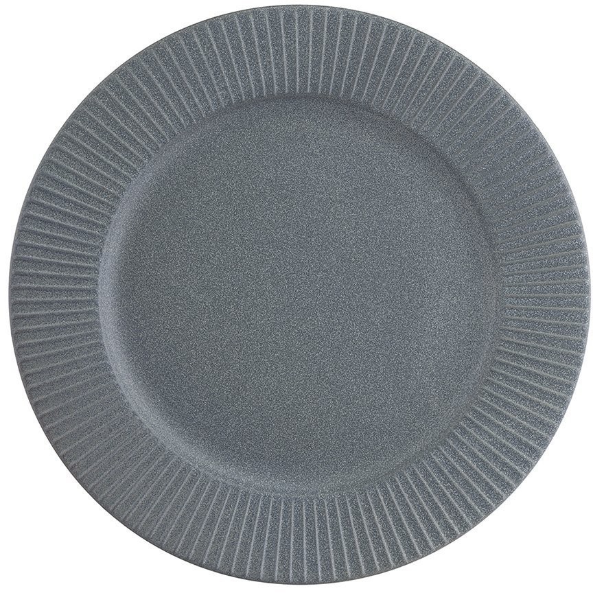 Набор обеденных тарелок soft ripples,  D27 см, серые, 2 шт. (73512)