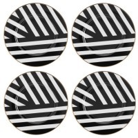 Набор фарфоровых тарелок Mikasa Luxe Deco с геометрическим принтом 21 см MKLDSPLATEPK4