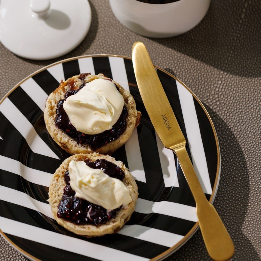 Набор фарфоровых тарелок Mikasa Luxe Deco с геометрическим принтом 21 см MKLDSPLATEPK4