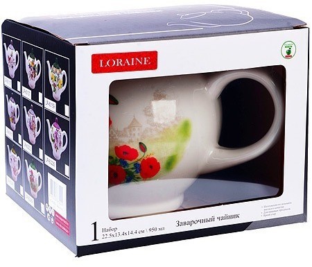 Заварочный чайник 950мл Цветущие Маки LORAINE (60269)