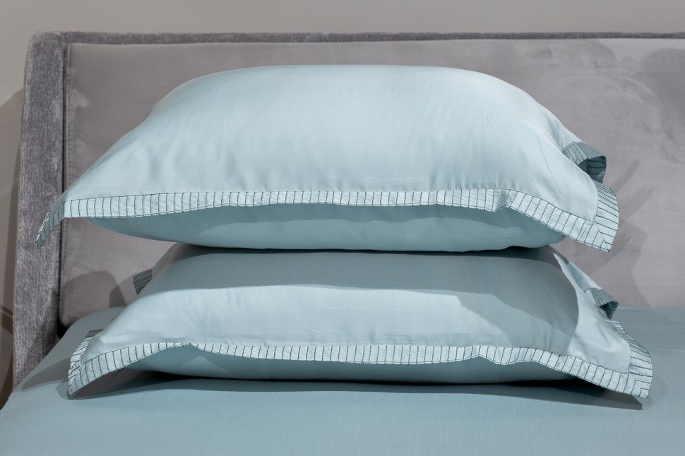 Простыня на резинке тенсель бирюзовая 160*200*30 (TT-00011354)