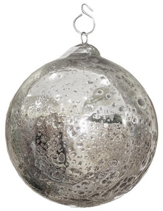 Новогодняя игрушка Ksa/5491, 20 см, стекло, металл, Antique silver stone, ROOMERS FURNITURE