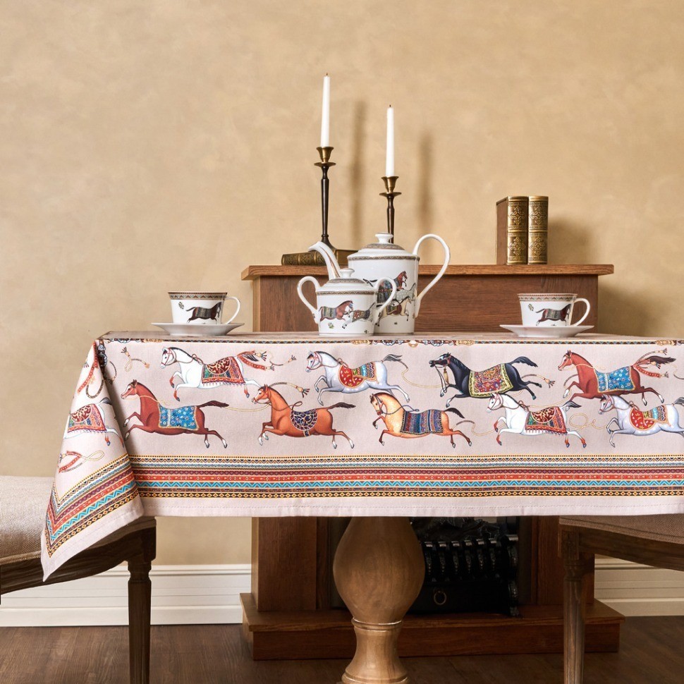 Скатерть "passage" 110х140см ,капучино,100% хлопок с пропиткой,твил Lefard (850-760-20)