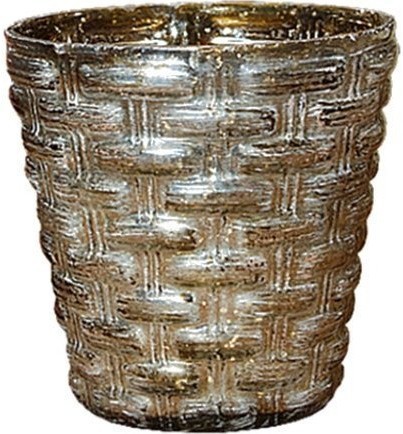 Подсвечник HD-AM379, стекло, Antique silver, ROOMERS FURNITURE