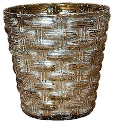 Подсвечник HD-AM379, стекло, Antique silver, ROOMERS FURNITURE