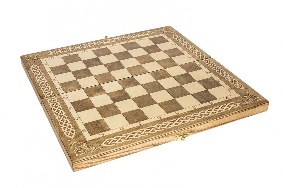 Шахматная доска "Амбассадор" 50 см, ясень, Partida (64128)