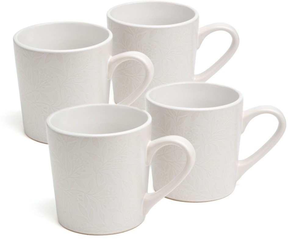 Набор кружек  bronco "choice white" 400 мл =4 шт (191-361-1)