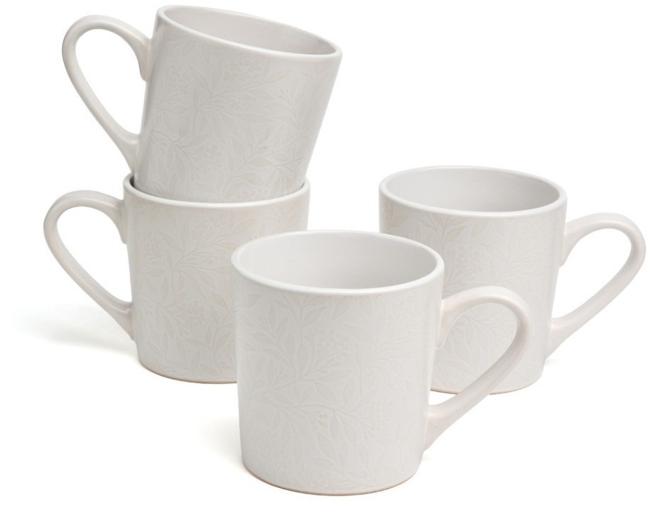 Набор кружек  bronco "choice white" 400 мл =4 шт (191-361-1)