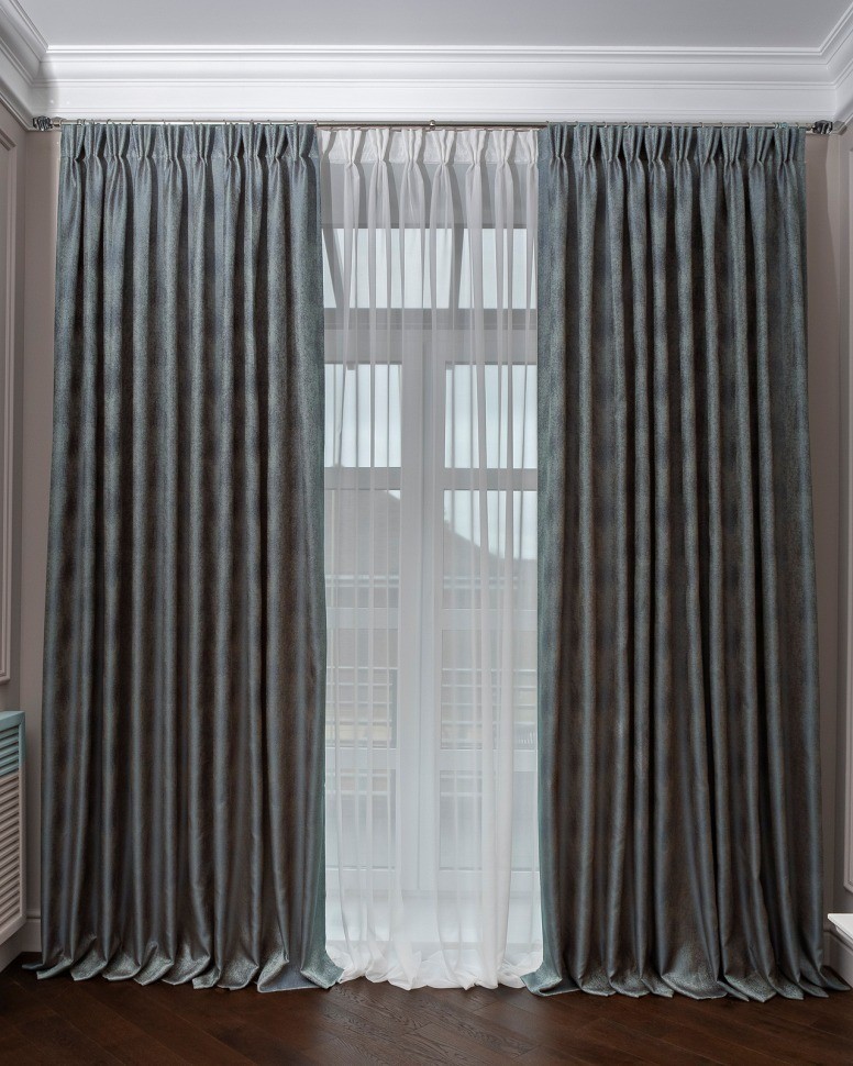 Портьера FIJI бирюзовая 275*260см (TT-00016719)