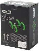 Ролики для пресса раздельные STARFIT RL-107, черный/ярко-зеленый (1121617)