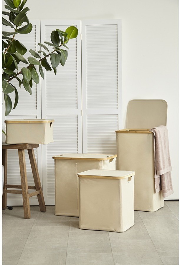 Корзина для белья neat mid, 40x33x43 см, молочная (77867)