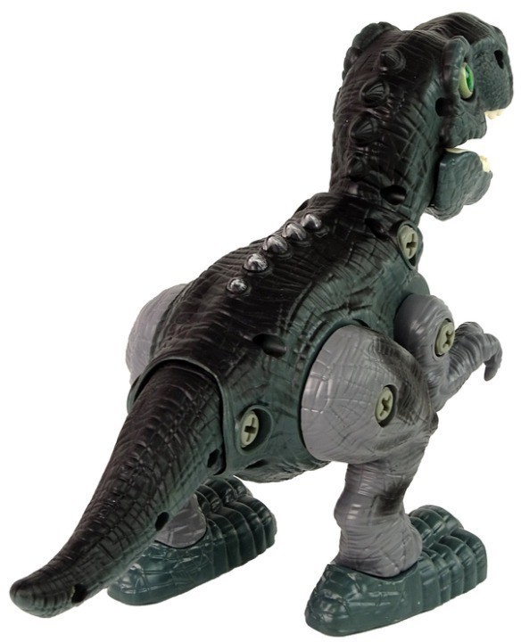 Конструктор-динозавр Тираннозавр на радиоуправлении (25 см, шуруповерт, звук, свет) (RS036-1)