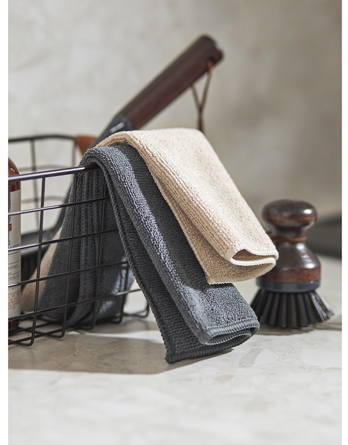 Набор салфеток из микрофибры cozy clean, 30х30 см, бежевые, 3 шт. (77397)