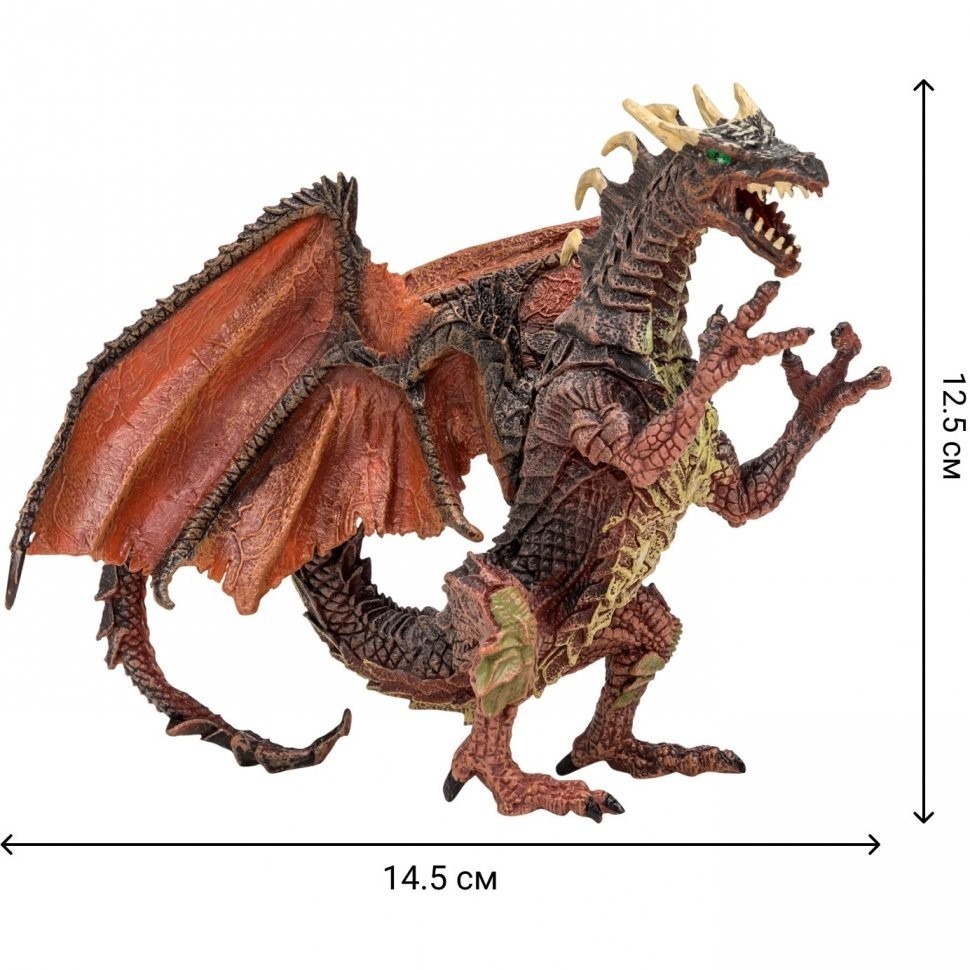 Драконы и динозавры для детей серии "Мир драконов" (2 дракона игрушки, 3 аксессуара в наборе с фигурками) (MM207-001)