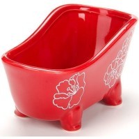 Подставка д/губки 150мл Красный Узор LR х72) (25837)