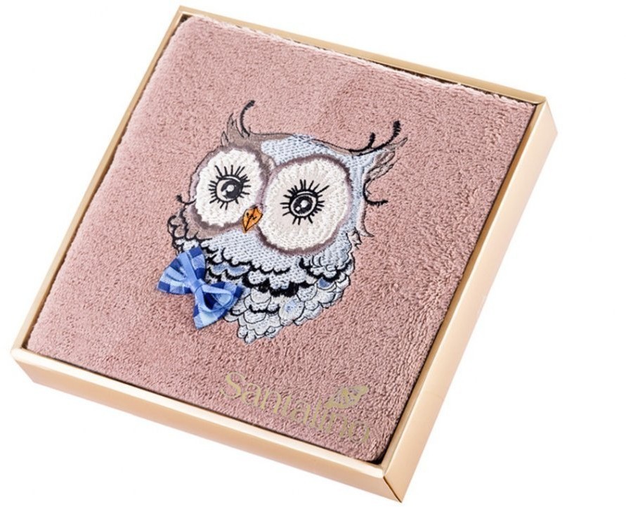 Полотенце "сова",50*90. махра,св. коричневый,100% хлопок 400гр\м SANTALINO (850-330-63)