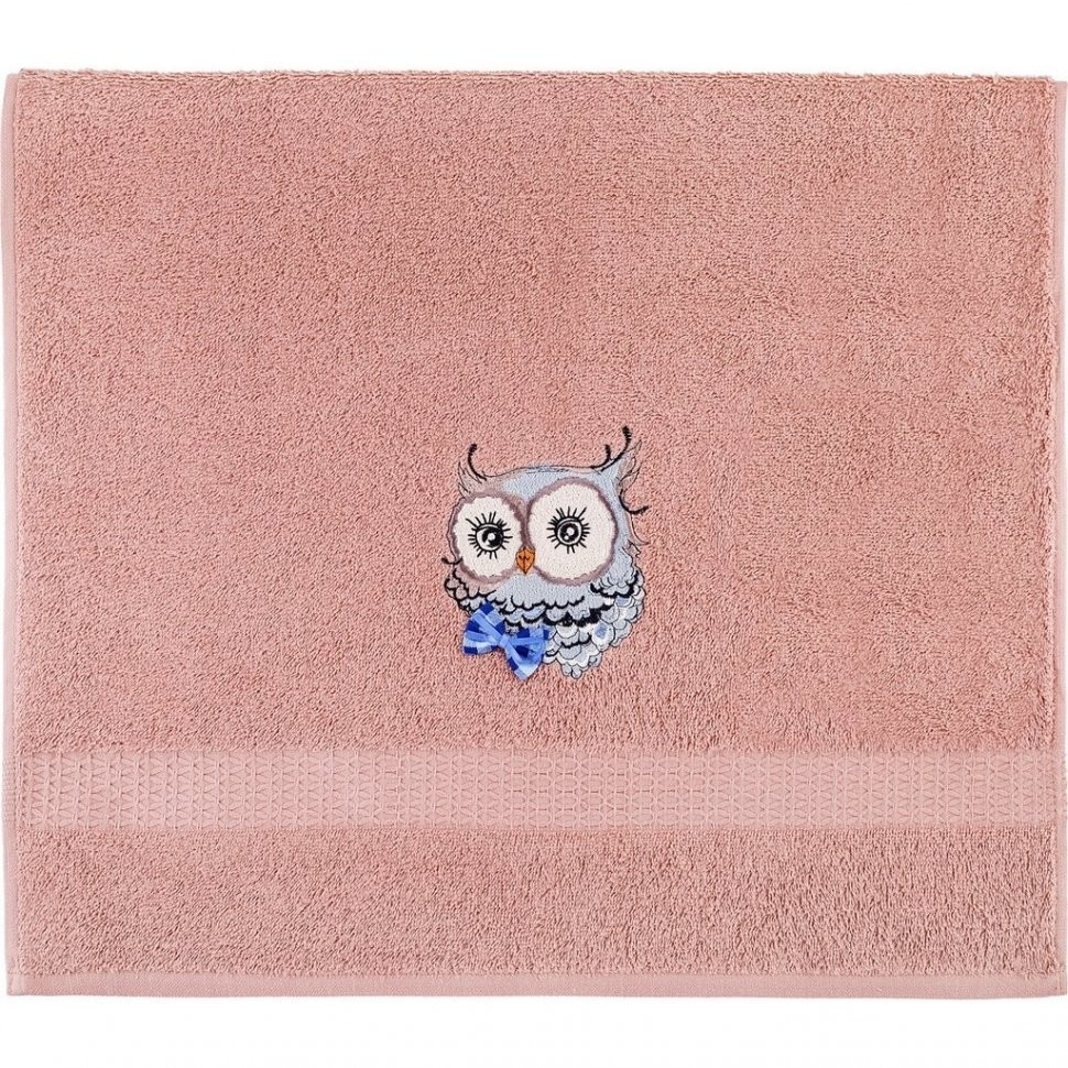 Полотенце "сова",50*90. махра,св. коричневый,100% хлопок 400гр\м SANTALINO (850-330-63)