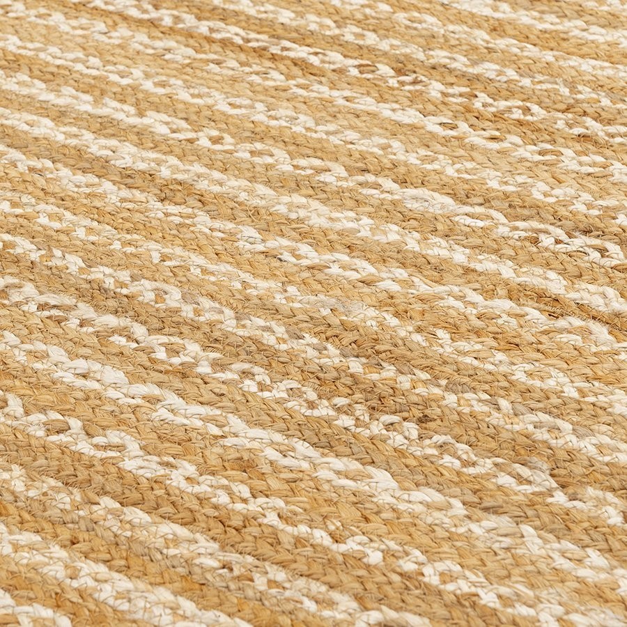 Ковер из джута бежевого цвета в полоску из коллекции ethnic, 160х230 см (74479)