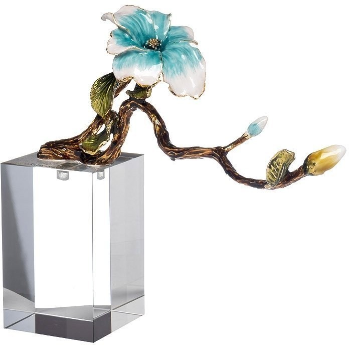 Декор настольный "Ветви с голубым цветком" 29*8*25см (TT-00006803)