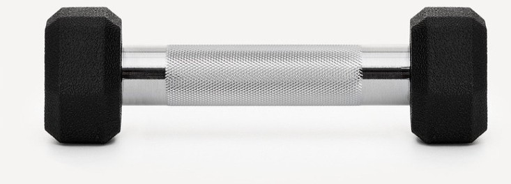 Гантель гексагональная STARFIT DB-301PRO 1 кг, обрезиненная, черный (2115105)