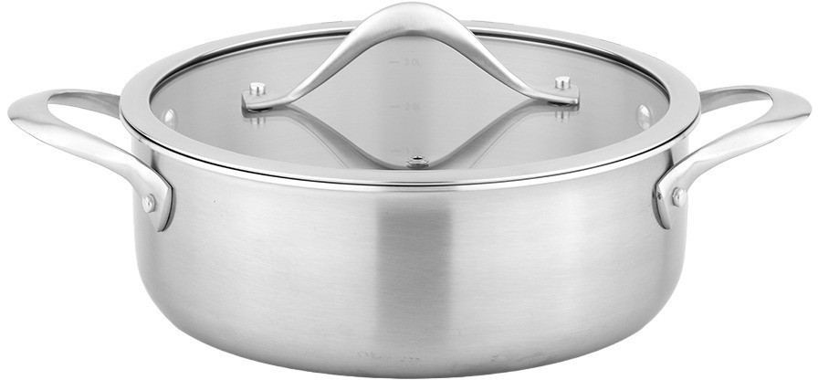 Кастрюля с крышкой 3ply etalon, D24 см, 4 л (77004)