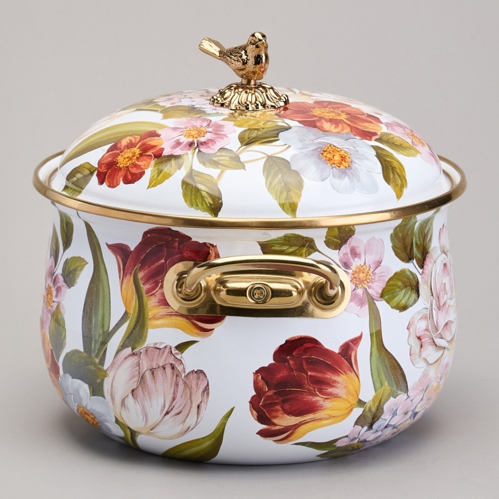 Кастрюля agness эмалированная с крышкой, серия фландрия, 4,8л, диа.22см (950-594)