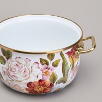 Кастрюля agness эмалированная с крышкой, серия фландрия, 4,8л, диа.22см (950-594)