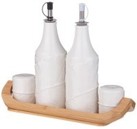 Набор для специй lefard &quot;native&quot; 4 пр. на дер. подставке 27,4*10,8*4,6 см (474-204)