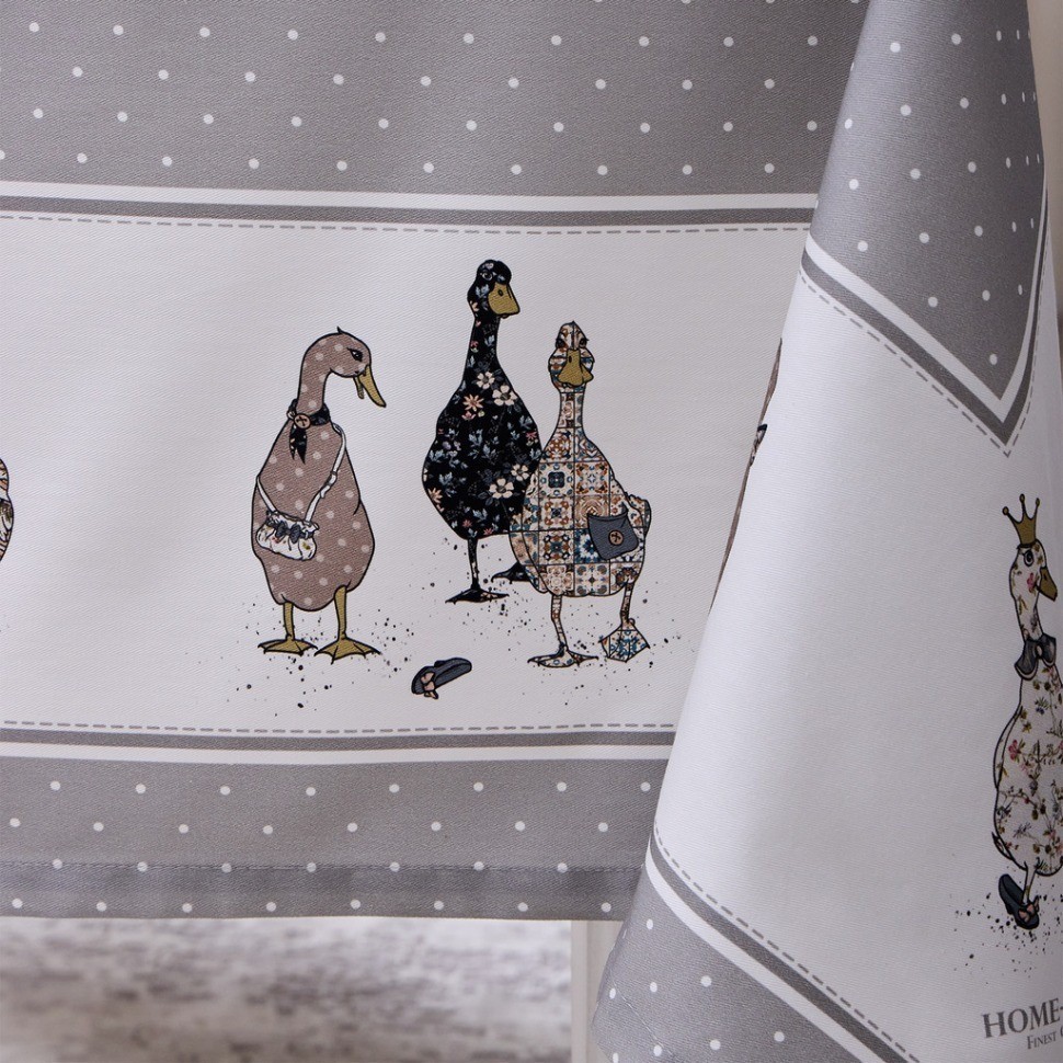 Скатерть "family farm" 160х220см , 100% хлопок, серый, твил, пропитка Lefard (850-750-21)