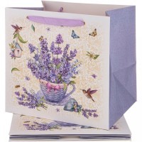 Комплект бумажных пакетов из 4 шт. &quot;прованс. лаванда&quot; 30*30*25 см. Lefard (521-239)