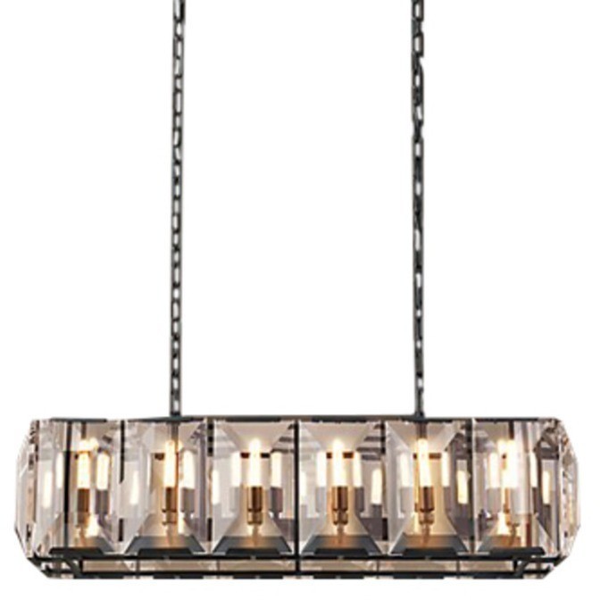 Люстра Харлоу Кристалл H-FAC-LP-0004-U, каркас металл, навес хрусталь, mixed, RESTORATION HARDWARE