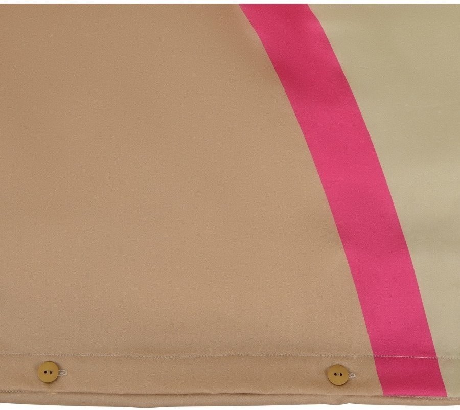 Комплект постельного белья полутораспальный из сатина горчичного цвета с авторским принтом из коллекции freak fruit (70518)