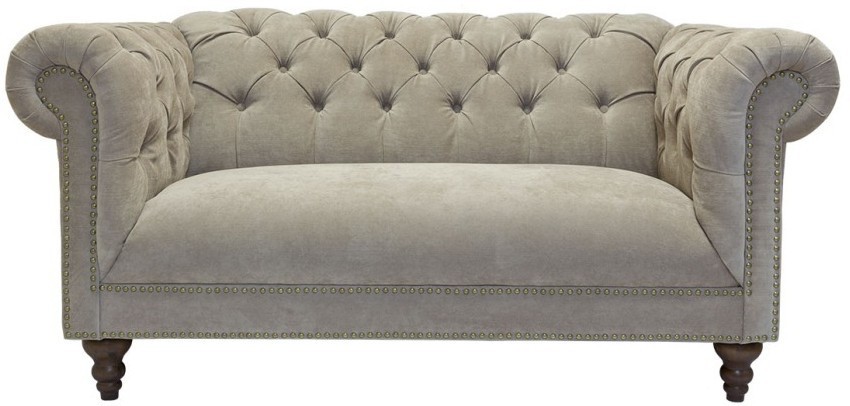 Диван двухместный велюр бежевый 72*90*170см (00002157)