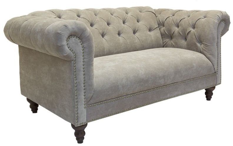 Диван двухместный велюр бежевый 72*90*170см (00002157)