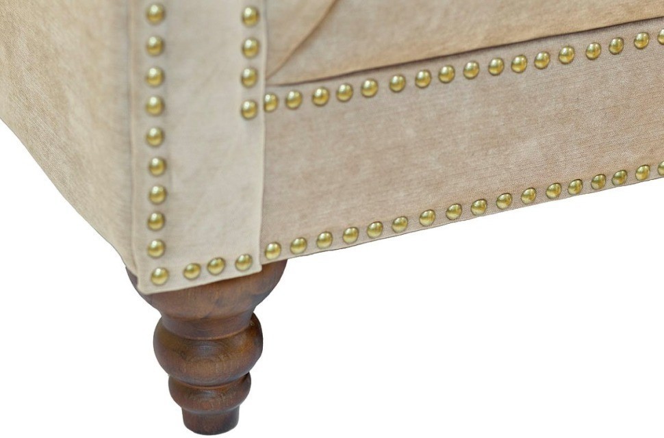 Диван двухместный велюр бежевый 72*90*170см (00002157)