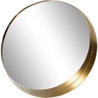 Зеркало в металл. объемной  раме золото d80*10 см (TT-00006016)