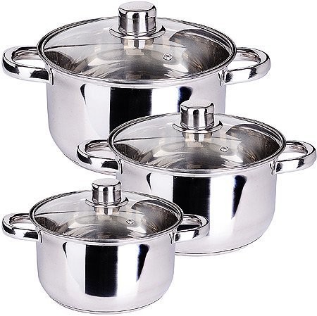 Набор кастрюль из нержавеющей стали с крышками MAYER BOCH (25753)