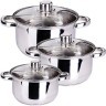 Набор кастрюль из нержавеющей стали с крышками MAYER BOCH (25753)