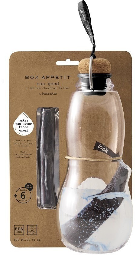 Экобутылка eau good, 800 мл, черная (62885)