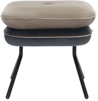 Пуф pea, велюр, бежевый/темно-серый (76129)