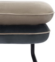 Пуф pea, велюр, бежевый/темно-серый (76129)