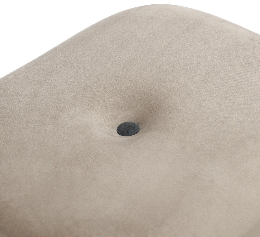 Пуф pea, велюр, бежевый/темно-серый (76129)