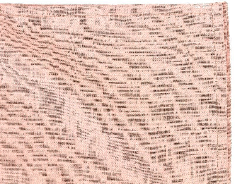 Скатерть на стол из умягченного льна с декоративной обработкой цвета пыльной розы essential, 143х143 (63465)
