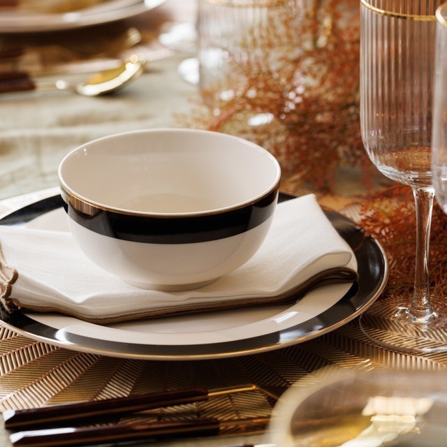 Набор из 4 фарфоровых тарелок Mikasa Luxe Deco 27,5 см MKLDPLATEPK4