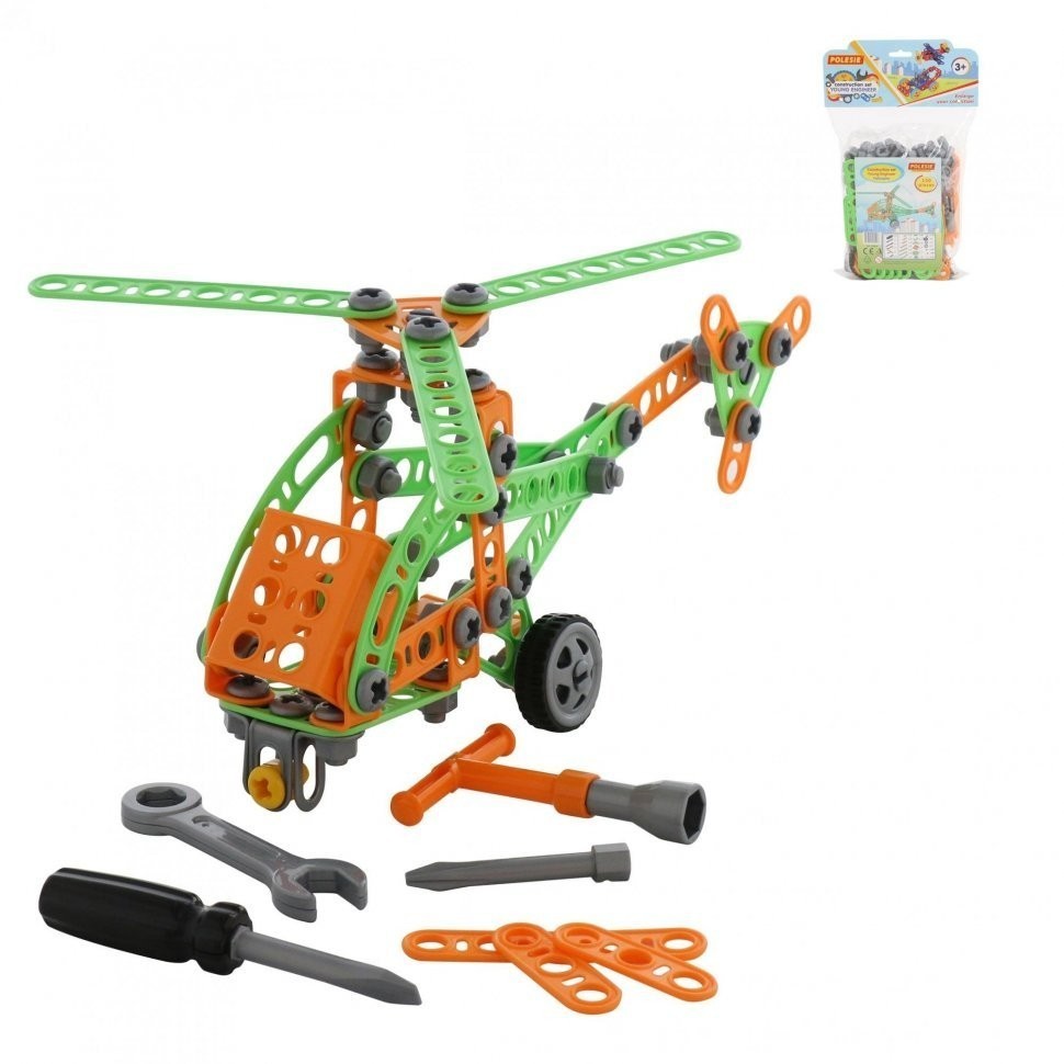 Конструктор "Изобретатель" - "Вертолёт №1" (130 элементов) (в пакете) (55026_PLS)