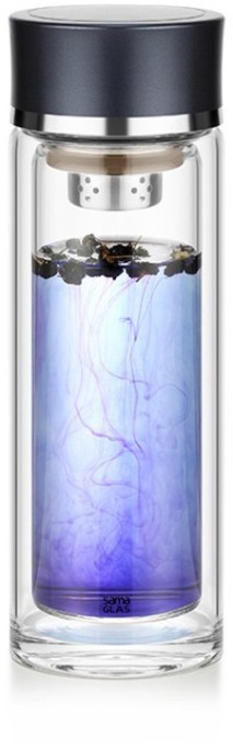 Портативный чайный инфузер S02B-280, 6.6, Боросиликатное стекло, металл, clear, SAMADOYO