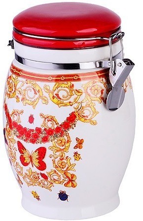Банка для сыпучих продуктов 930 мл Романтика LORAINE (30774)