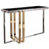 Консоль черн.стекло/хром+золото 120*40*78см (TT-00010390)